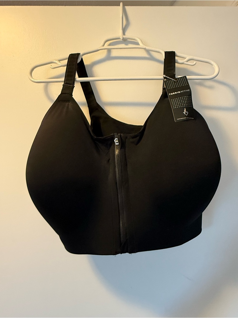 torrid Black Front-Zip High Support Sports Bra